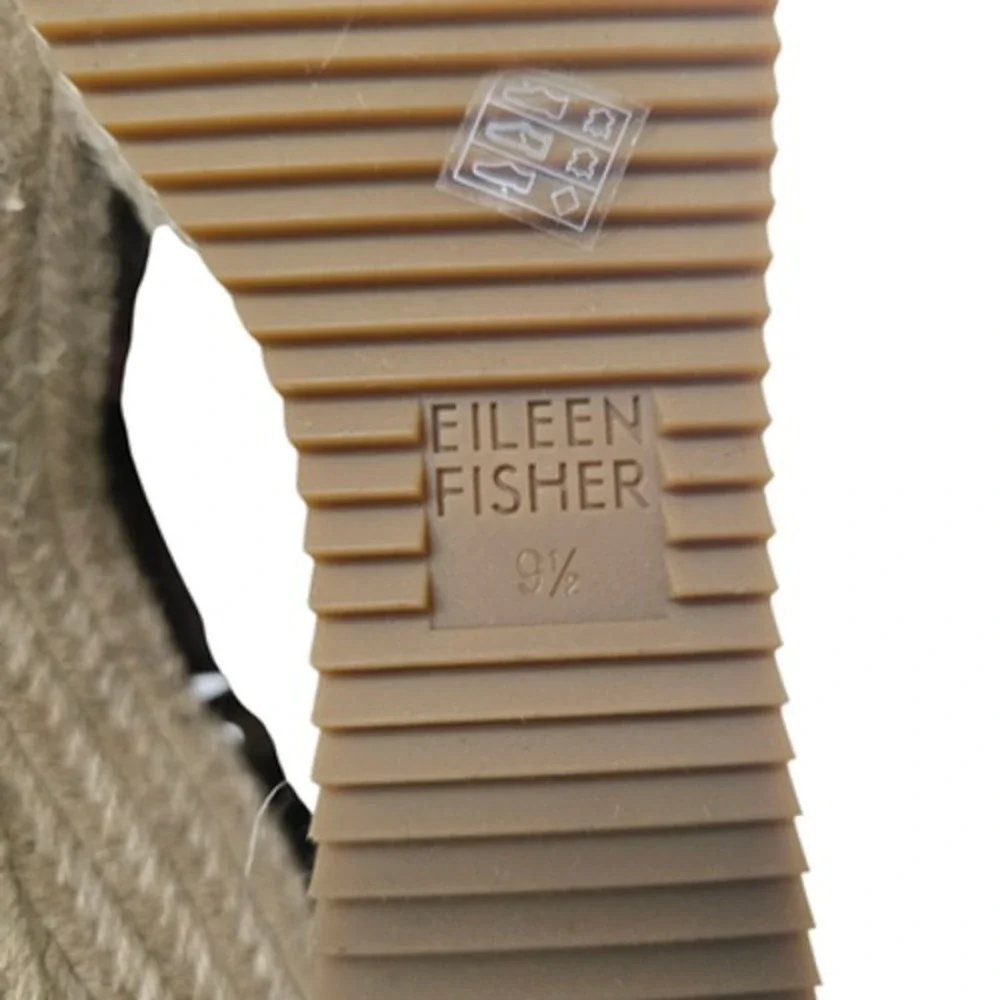 Eileen Fisher Shoes Womens Size‎ 9.5 Espadrille Wedge Sandals Leather Comfort